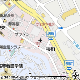 北海道小樽市堺町周辺の地図