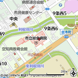 岩見沢市立総合病院周辺の地図