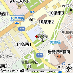 北海道岩見沢市１１条東周辺の地図