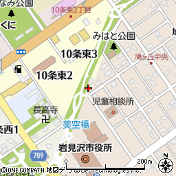 北海道岩見沢市１０条東3丁目3周辺の地図