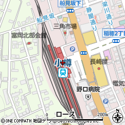 小樽駅観光案内所周辺の地図