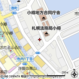 北海道小樽市港町周辺の地図