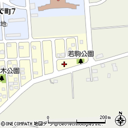 北海道岩見沢市若駒1丁目5周辺の地図