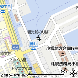 小樽市役所産業港湾部　港湾室周辺の地図