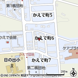 北海道岩見沢市かえで町6丁目周辺の地図