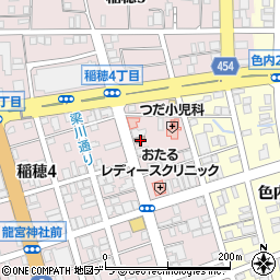 小樽稲穂郵便局周辺の地図