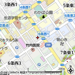 セイコーマート岩見沢６条店周辺の地図