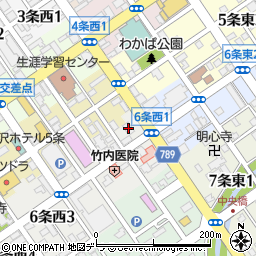 セイコーマート岩見沢６条店周辺の地図