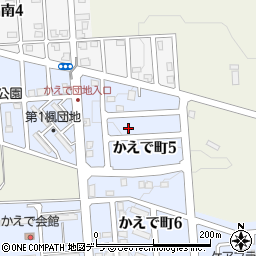 北海道岩見沢市かえで町5丁目周辺の地図