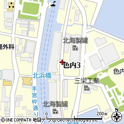 北海道小樽市色内3丁目周辺の地図