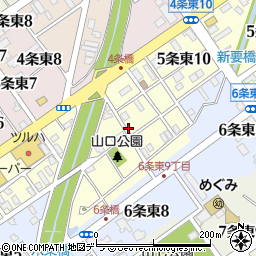 北海道岩見沢市５条東8丁目周辺の地図
