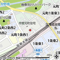 〒068-0054 北海道岩見沢市元町一条東の地図
