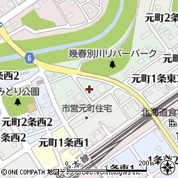 北海道岩見沢市元町２条東2丁目6周辺の地図