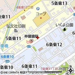 北海道岩見沢市５条東12丁目15周辺の地図