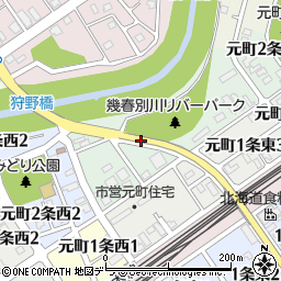 北海道岩見沢市元町２条東2丁目周辺の地図