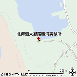 北海道大学忍路臨海実験所周辺の地図