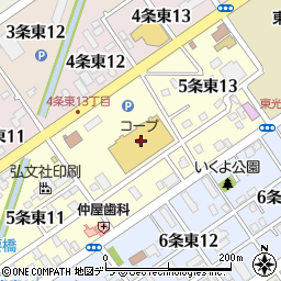 コープ岩見沢東店周辺の地図