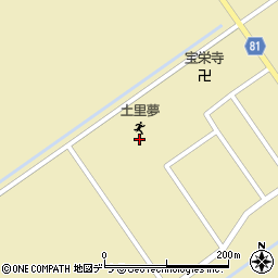 岩見沢市役所　幌達布地区自治会館周辺の地図
