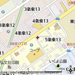 北海道岩見沢市５条東13丁目1周辺の地図