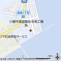 小樽市漁協冷凍事業部周辺の地図
