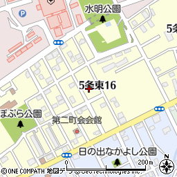 北海道岩見沢市５条東16丁目63周辺の地図