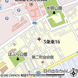 北海道岩見沢市５条東16丁目47周辺の地図