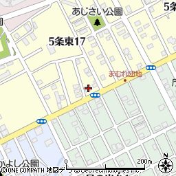 北海道岩見沢市５条東17丁目18-11周辺の地図