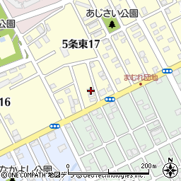 北海道岩見沢市５条東17丁目18周辺の地図
