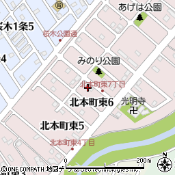 北海道岩見沢市北本町東周辺の地図