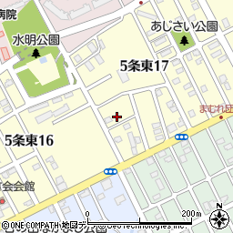 北海道岩見沢市５条東17丁目10周辺の地図