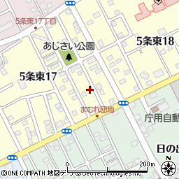北海道岩見沢市５条東17丁目53周辺の地図