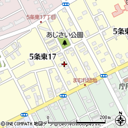 北海道岩見沢市５条東17丁目35周辺の地図