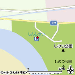 道の駅しんしのつ周辺の地図