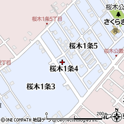 北海道岩見沢市桜木１条周辺の地図
