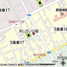 北海道岩見沢市５条東17丁目82周辺の地図