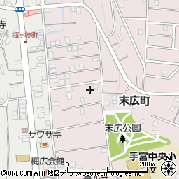 北海道小樽市末広町周辺の地図