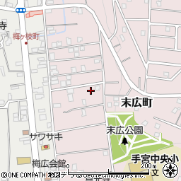 北海道小樽市末広町周辺の地図