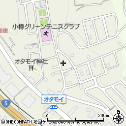 北海道小樽市オタモイ1丁目13-14周辺の地図