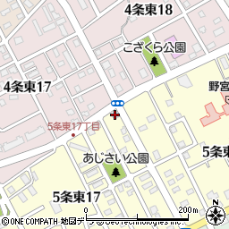 北海道岩見沢市５条東17丁目89周辺の地図