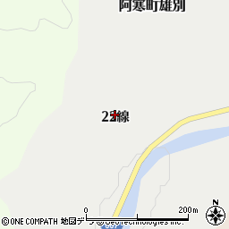北海道釧路市阿寒町雄別（２２線）周辺の地図