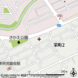 北海道岩見沢市栄町2丁目1周辺の地図