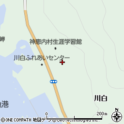 北海道古宇郡神恵内村珊内村川白周辺の地図