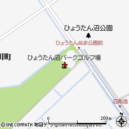 岩見沢市役所　ひょうたん沼交流広場公園・パークゴルフ場周辺の地図