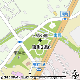 入徳公園周辺の地図