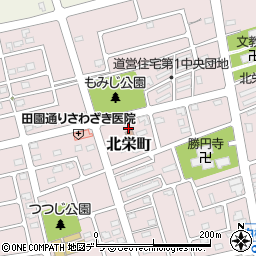 北海道当別町（石狩郡）北栄町周辺の地図