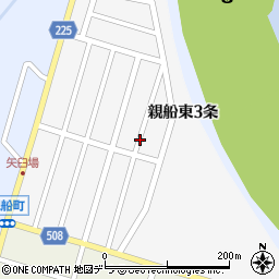 北海道石狩市親船東３条周辺の地図