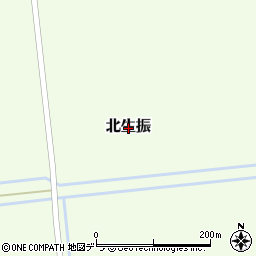北海道石狩市北生振周辺の地図