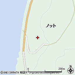 北海道古宇郡神恵内村珊内村ノット周辺の地図