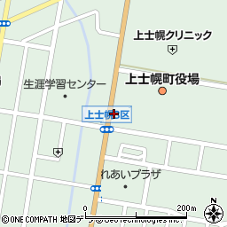 上士幌役場前周辺の地図