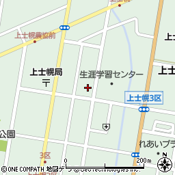 上士幌町役場　学童保育所周辺の地図